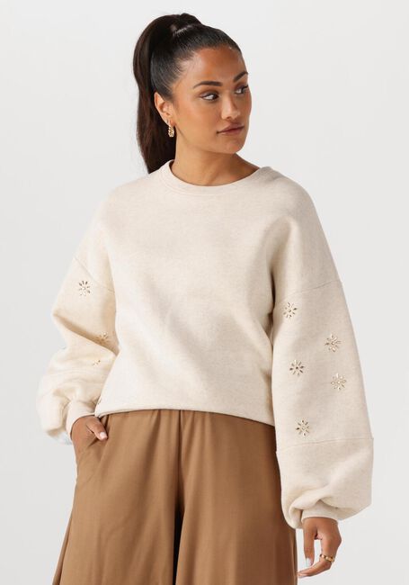 Beige NUKUS Trui AMADORA SWEATER FLOWERSTUDS - large