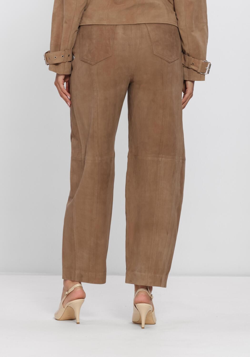 Beige IBANA Broeken PARAL SUEDE - large