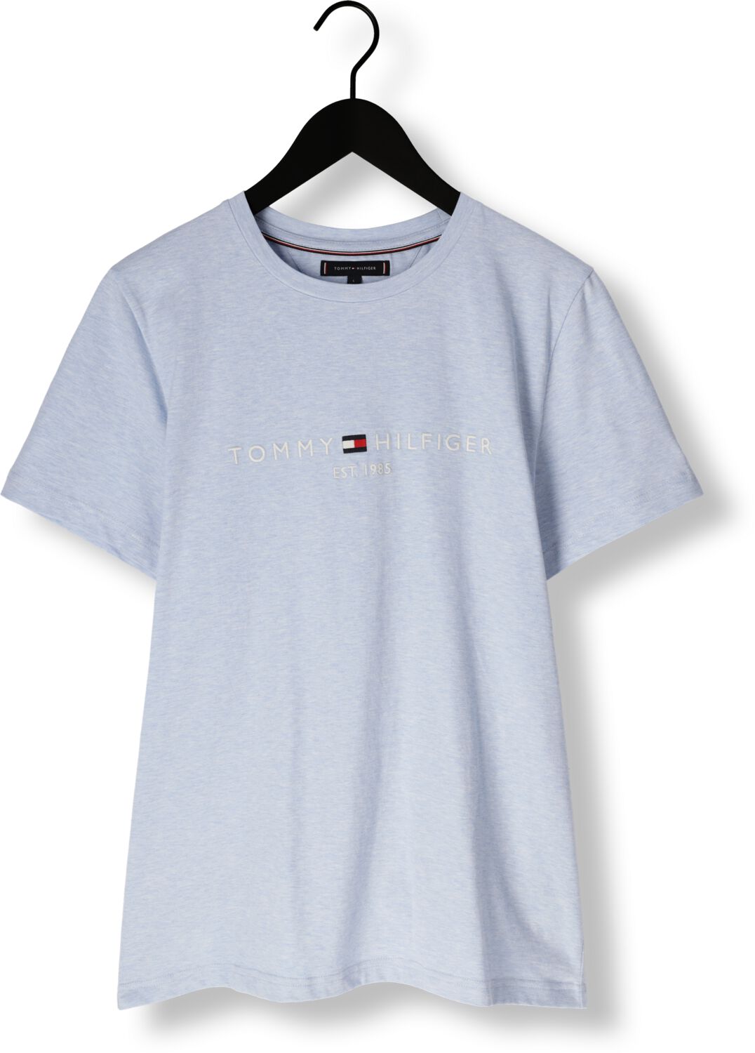TOMMY HILFIGER Heren Polo's & T-shirts Tommy Logo Tee Lichtblauw
