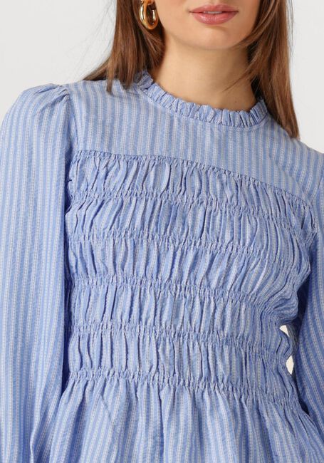 Blauwe NEO NOIR Blouses POSSA TWIST STRIPE BLOUSE - large