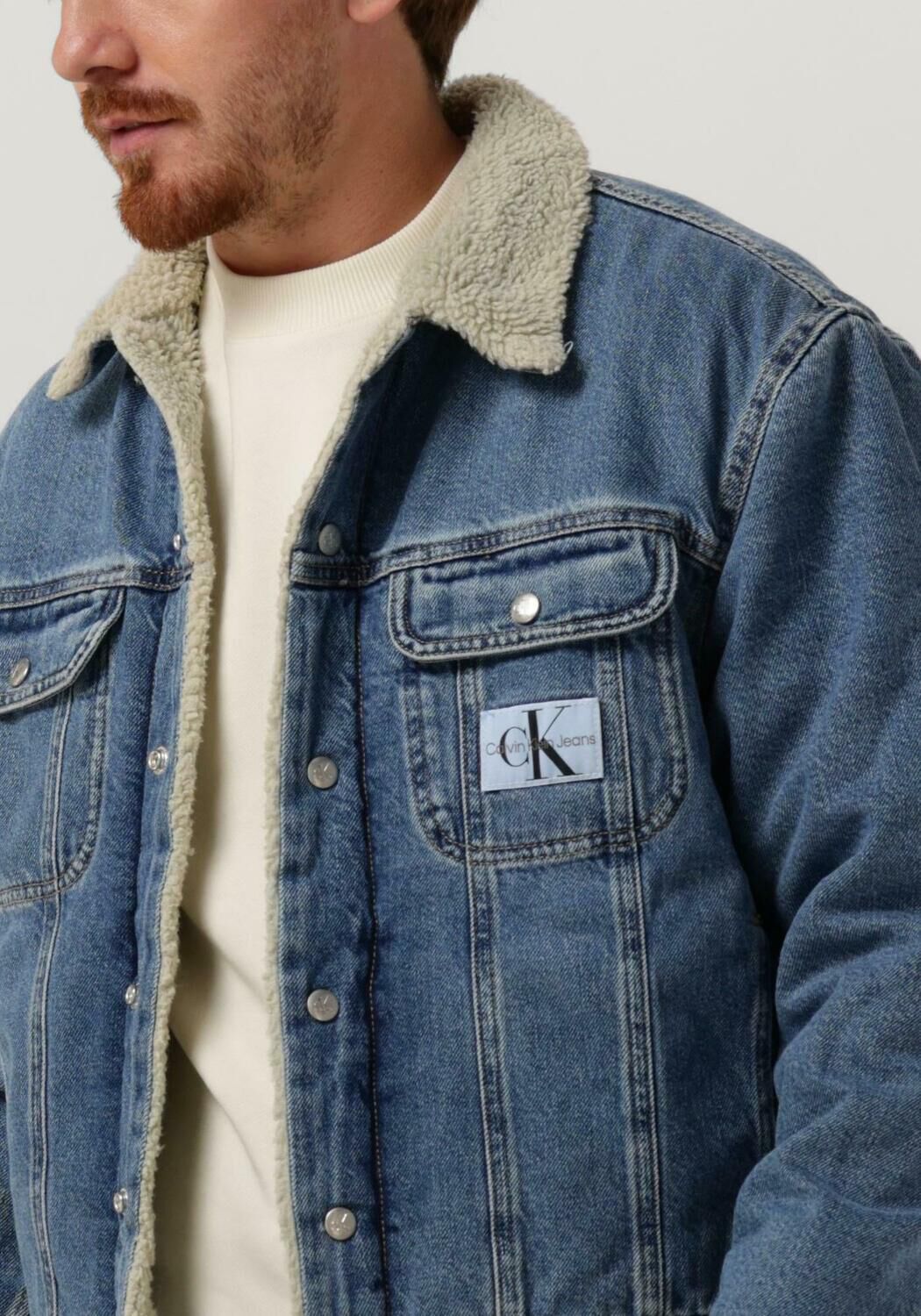 Calvin klein sherpa denim jacket shop