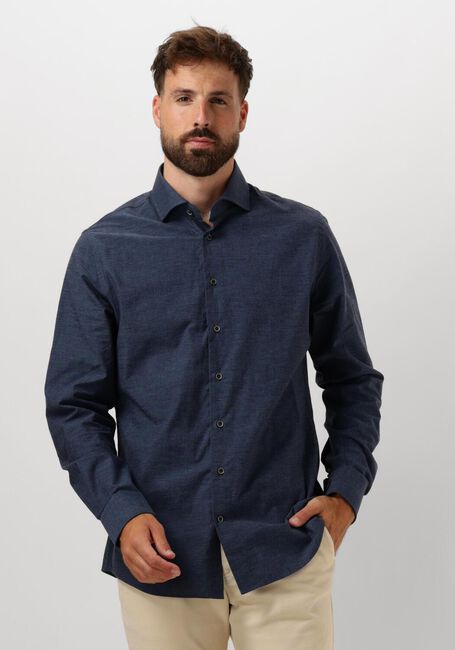 Blauwe PROFUOMO Klassiek overhemd SHIRT CUTAWAY SC SF - large