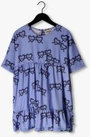 Blauwe CARLIJNQ Mini jurk SUNNIES - FLARED DRESS 3/4 SLEEVES - medium