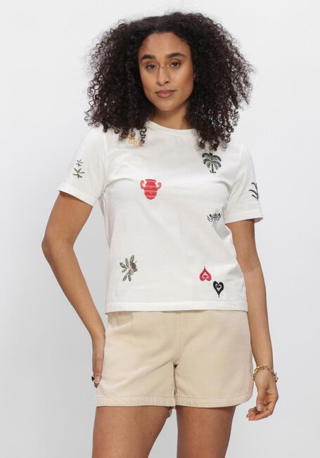 Witte OBJECT T-shirt OBJLUNAI 2/4 LO T-SHIRT - large