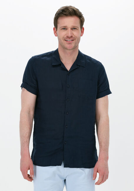 Blauwe DSTREZZED Casual overhemd RESORT SHIRT S/S LINEN - large