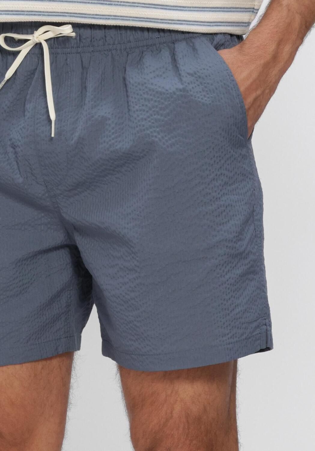 Blauwe SELECTED MEN Zwembroeken SLHCOOPER-SEERSUCKER  SWIMSHORTS - large