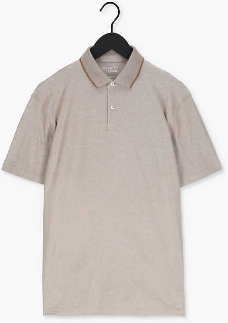 Beige SELECTED HOMME Polo SLHLEROY COOLMAX SS POLO B NOO - large