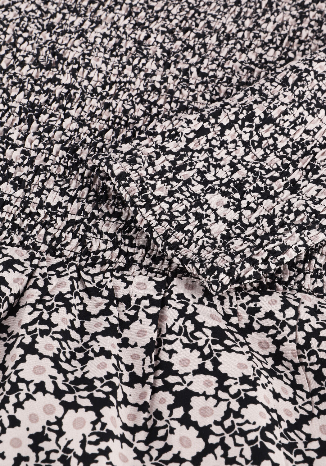 Zwarte CO'COUTURE Midi jurk IDUN FLOWER SMOCK DRESS - large