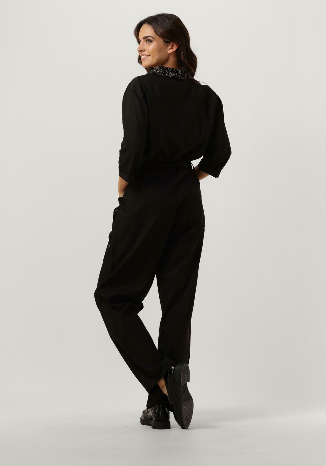 SCOTCH & SODA Dames Broeken Beaded Collar Jumpsuit Zwart