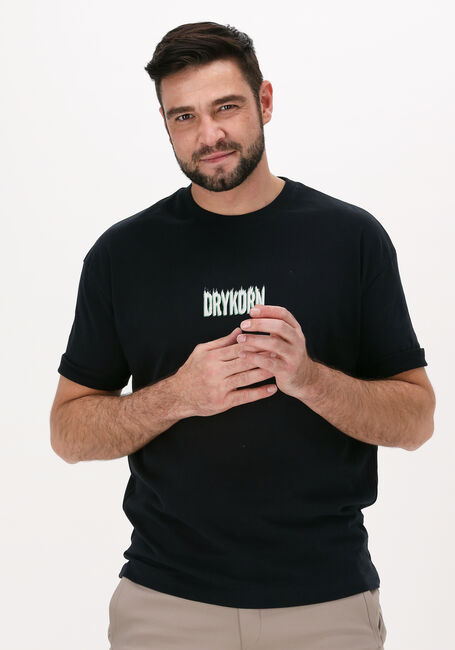 Zwarte DRYKORN T-shirt THILO FLAME - large