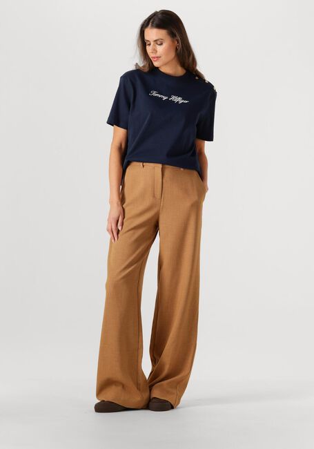 Donkerblauwe TOMMY HILFIGER T-shirt GOLD BTN SCRIPT MDRN SS TEE - large