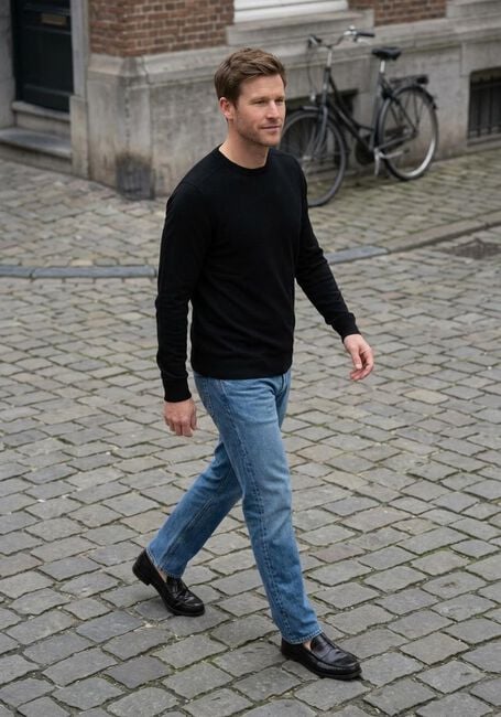 Zwarte SELECTED MEN Trui SLHBERG CREW NECK NOOS - large