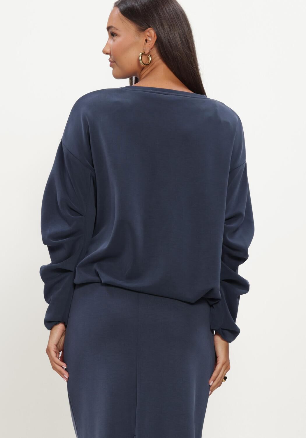 Donkerblauwe Y.A.S. Trui YASCOZE LS SWEAT - D2D - large