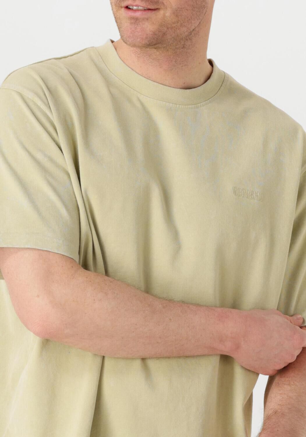 WOODBIRD Heren Polo's & T-shirts Wbbaine Washed Tee Zand