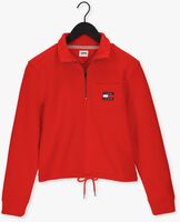 Rode TOMMY JEANS Sweater TJW RELAXED BADGE QUARTER ZIP