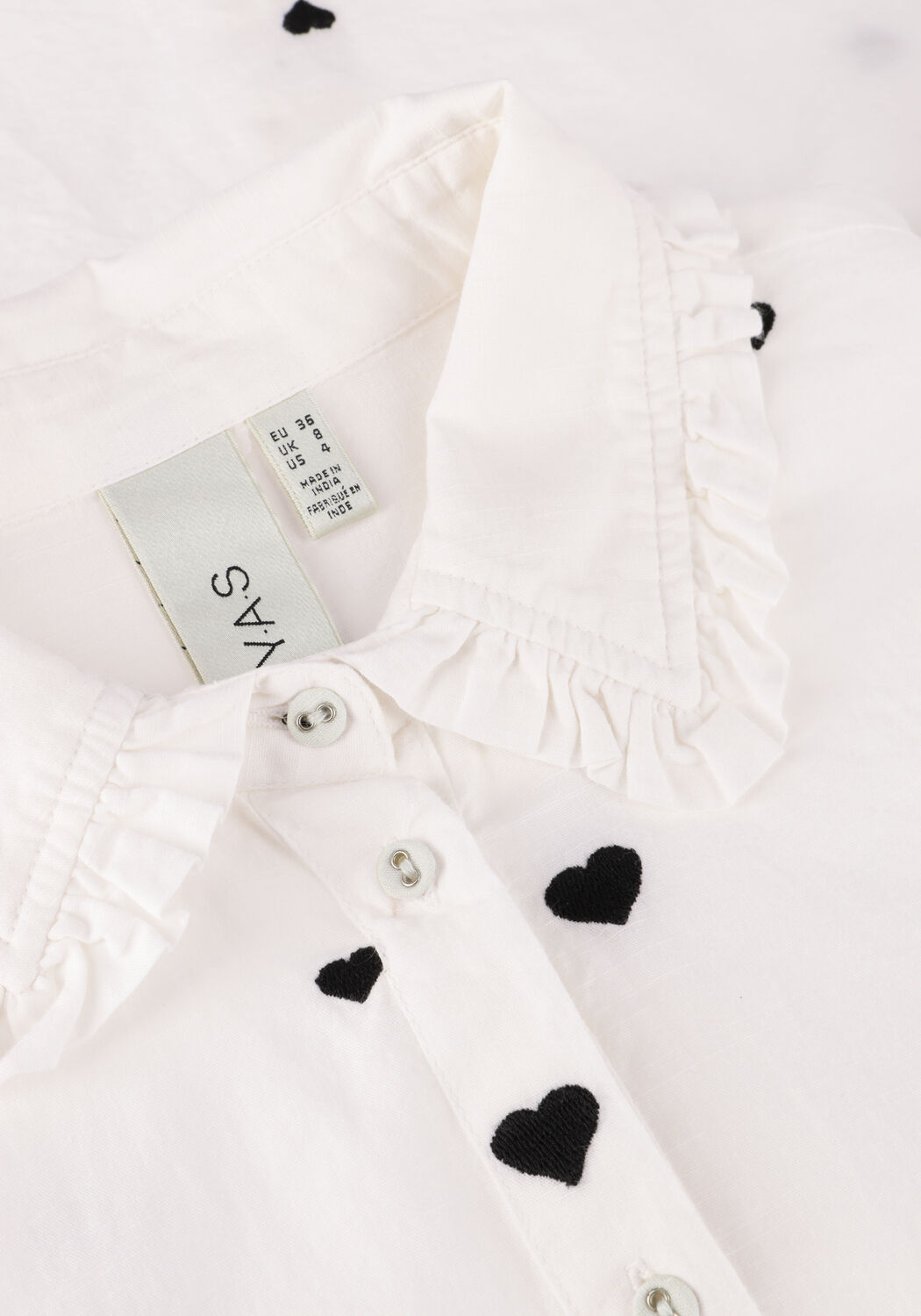 Witte Y.A.S. Blouses YASHEART LS LONG SHIRT - large