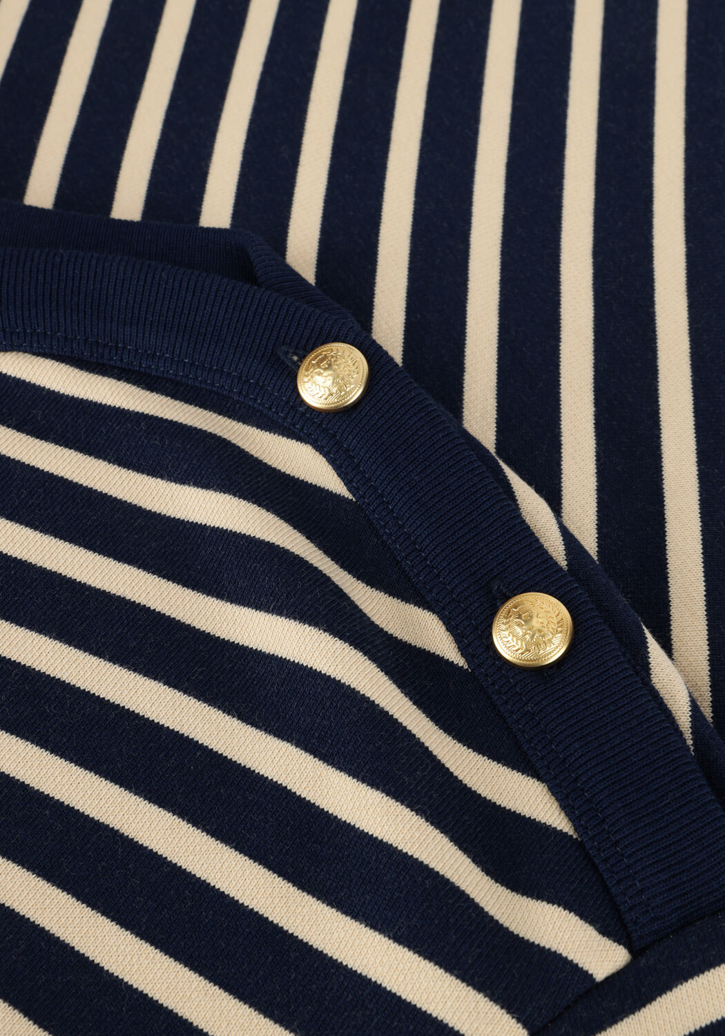 Blauwe TOMMY HILFIGER Trui GOLD BTN BOAT-NK SWTSHIRT - large