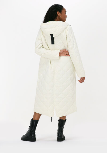 Ecru BEAUMONT Gewatteerde jas LONG COAT LIGHT PADDED - large