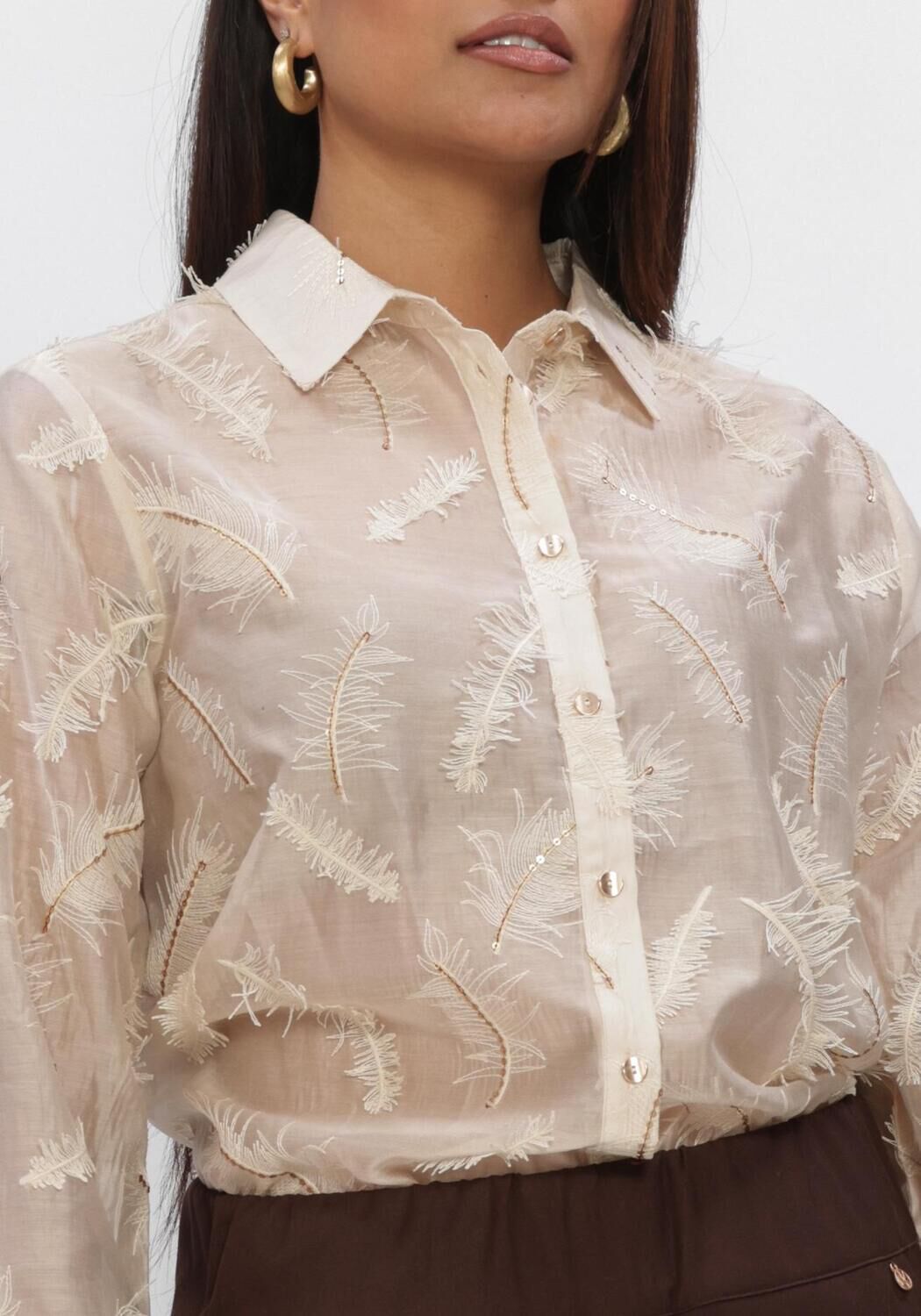 Creme NUKUS Blouses AYSHA BLOUSE FEATHERS - large
