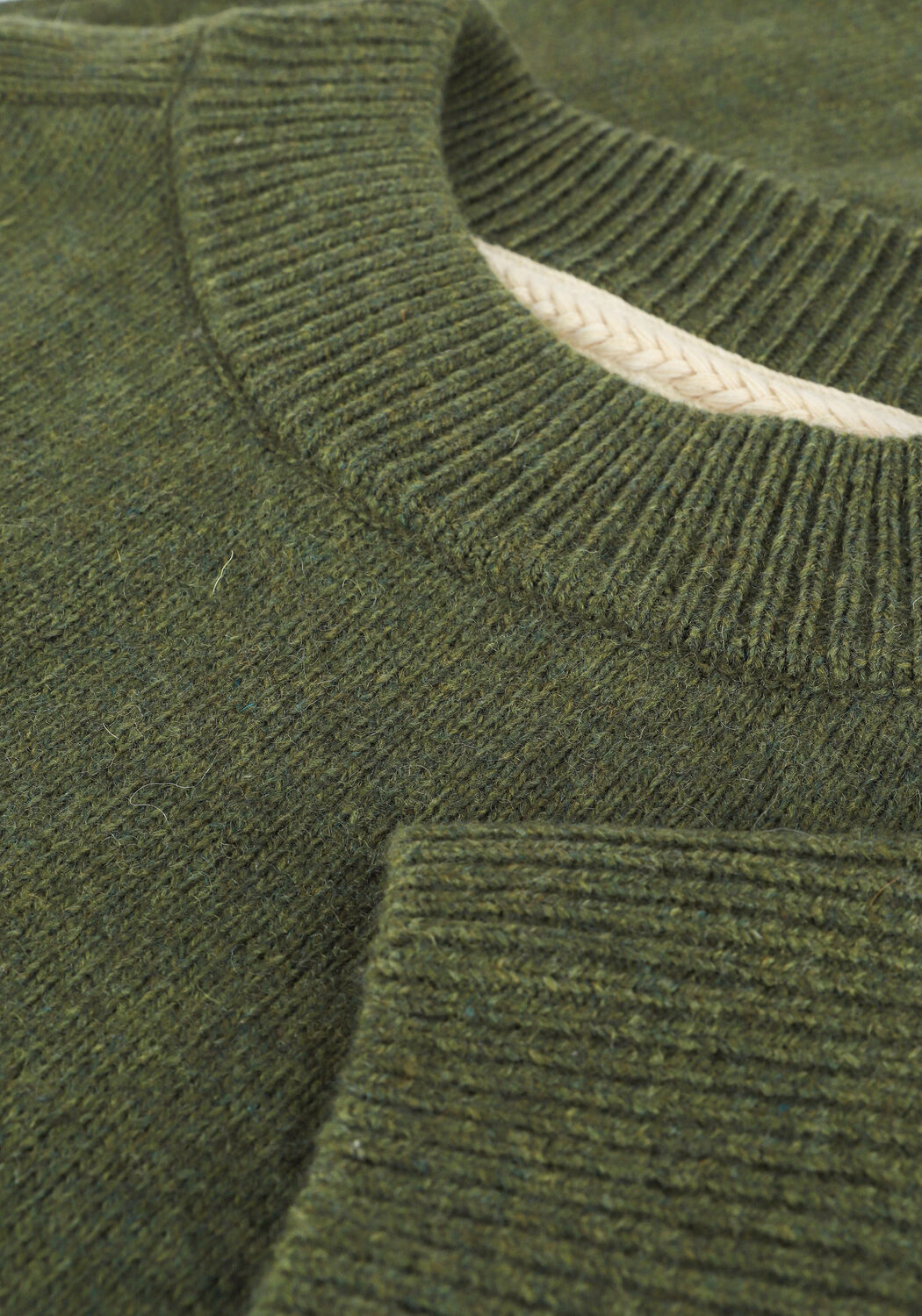 Donkergroene ANERKJENDT Trui AKRICO LAMBSWOOL KNIT - large