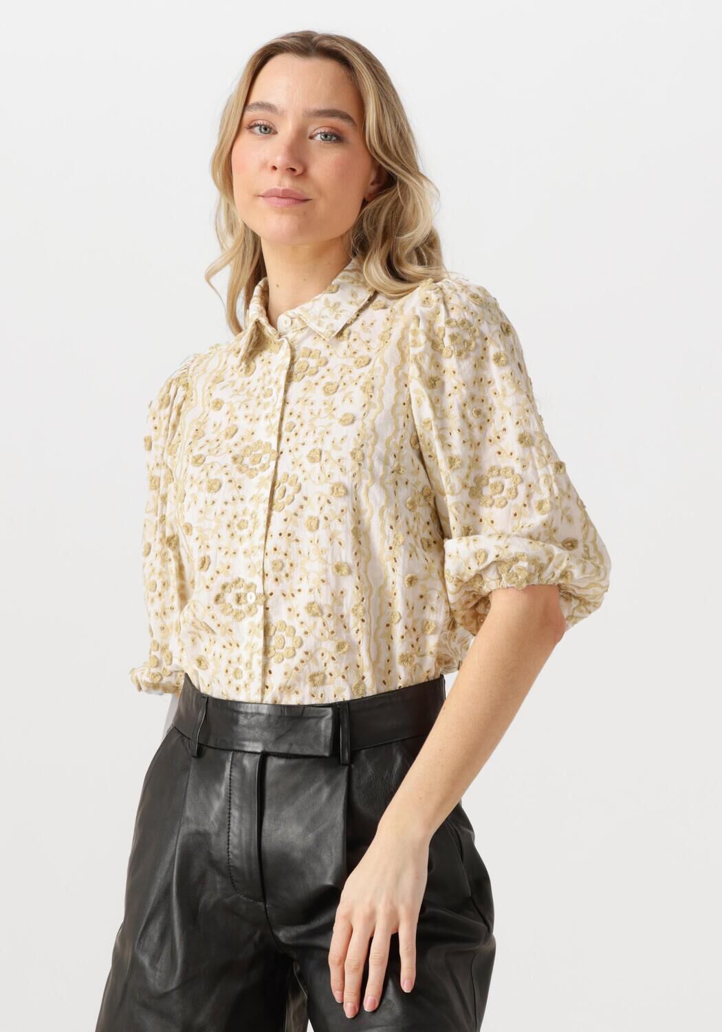 Aaiko Twee Tone Blouse Lange Mouw Multicolor Dames