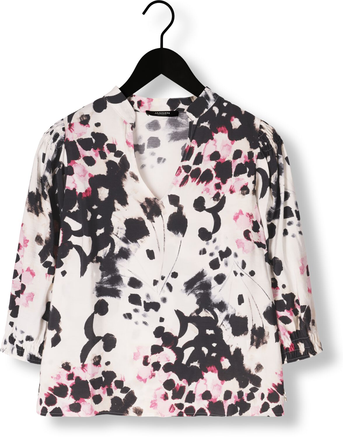 JANSEN AMSTERDAM Dames Blouses Manon Blouse Wam 199 3 4 Puffed Sleeve Multi
