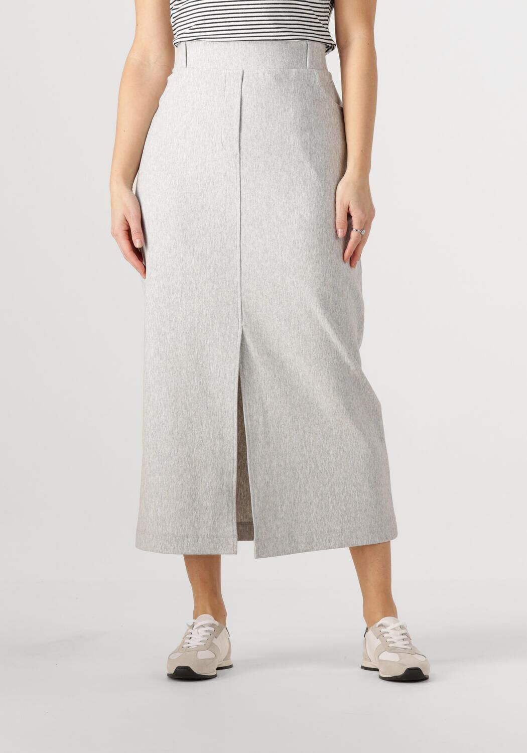 JANSEN AMSTERDAM Dames Rokken Georgie Rok Hvm 683 Overknee Slit At Cf Lichtgrijs