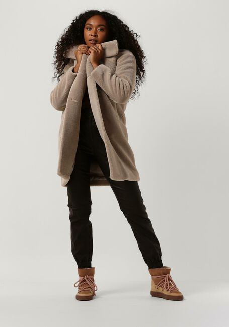 Beige BEAUMONT Teddy jas DOUBLE BREASTED TEDDY COAT - large