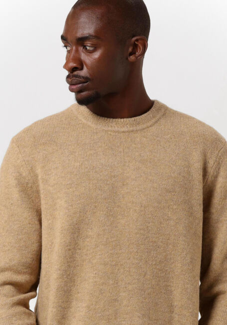 Camel SCOTCH & SODA Trui SOFT KNIT MELANGE CREWNECK PULL - large
