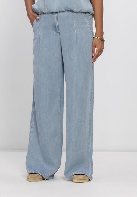 Lichtblauwe ANOTHER LABEL Wijde broek ALEMMY PANTS - large