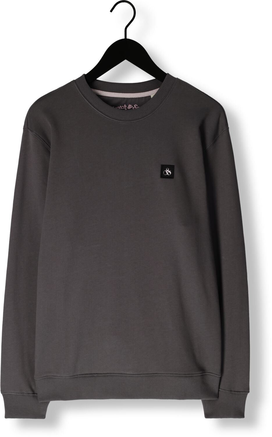 SCOTCH & SODA Heren Truien & Vesten Essential Logo Badge Sweatshirt Antraciet