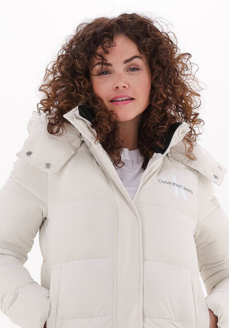 Witte CALVIN KLEIN Gewatteerde jas MW NON-DOWN SHORT PUFFER - large