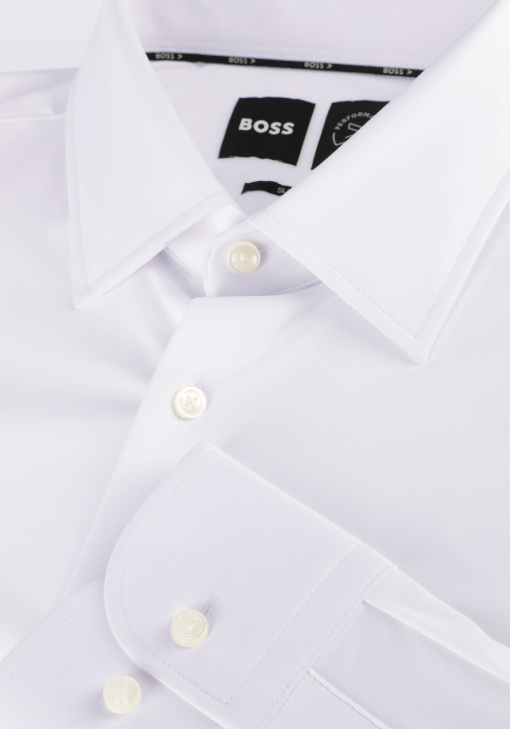 Witte BOSS BLACK Klassiek overhemd P-HANK-KENT-C1-222 - large