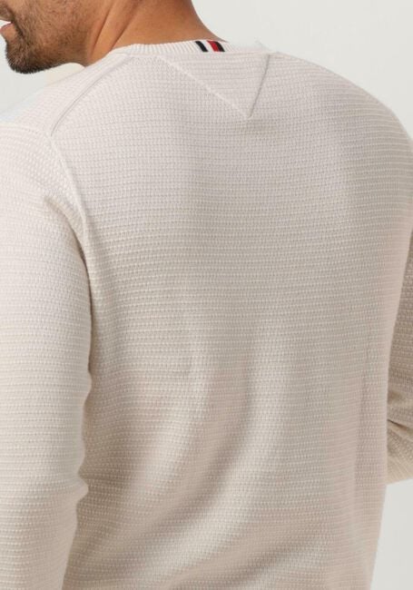 Gebroken wit TOMMY HILFIGER Sweater INTERLACED STRUCTURE CREW NECK - large