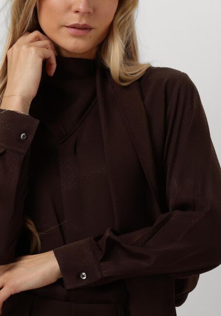 Bruine VANILIA Blouses BOW SATIN BLOUSE - large