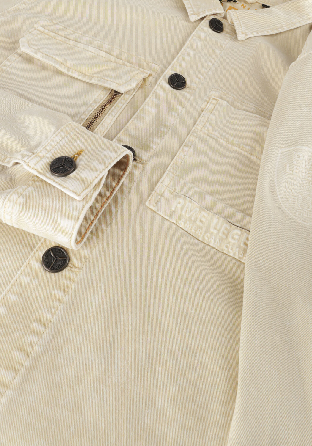Beige PME LEGEND Jack DENIM JACKET NATURAL DENIM JACKET - large