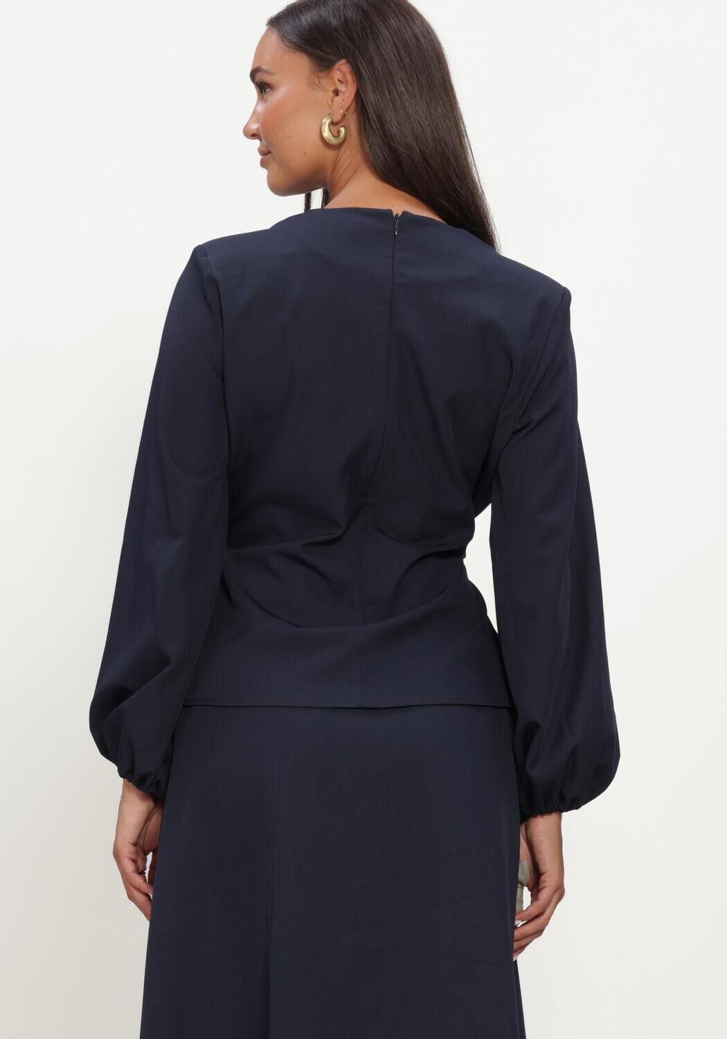 Donkerblauwe CO'COUTURE Blouses LUNACC TIE BLOUSE - large