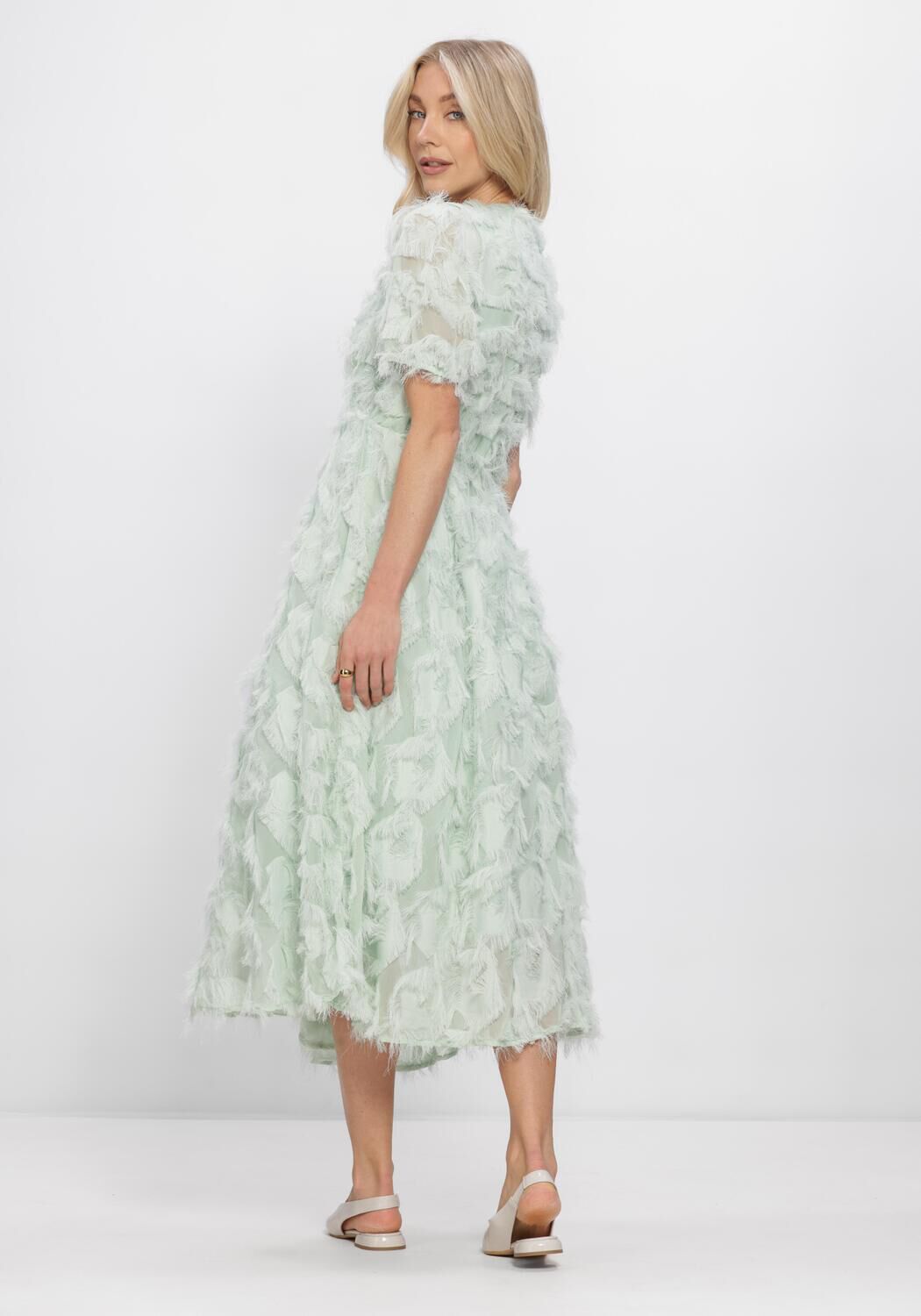 Mint Y.A.S. Jurken YASPAZYLLA 2/4 MIDI DRESS S. - large