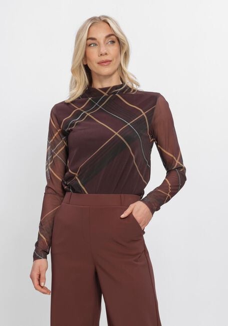 Bordeaux STUDIO ANNELOES Top Rachel check mesh top - large