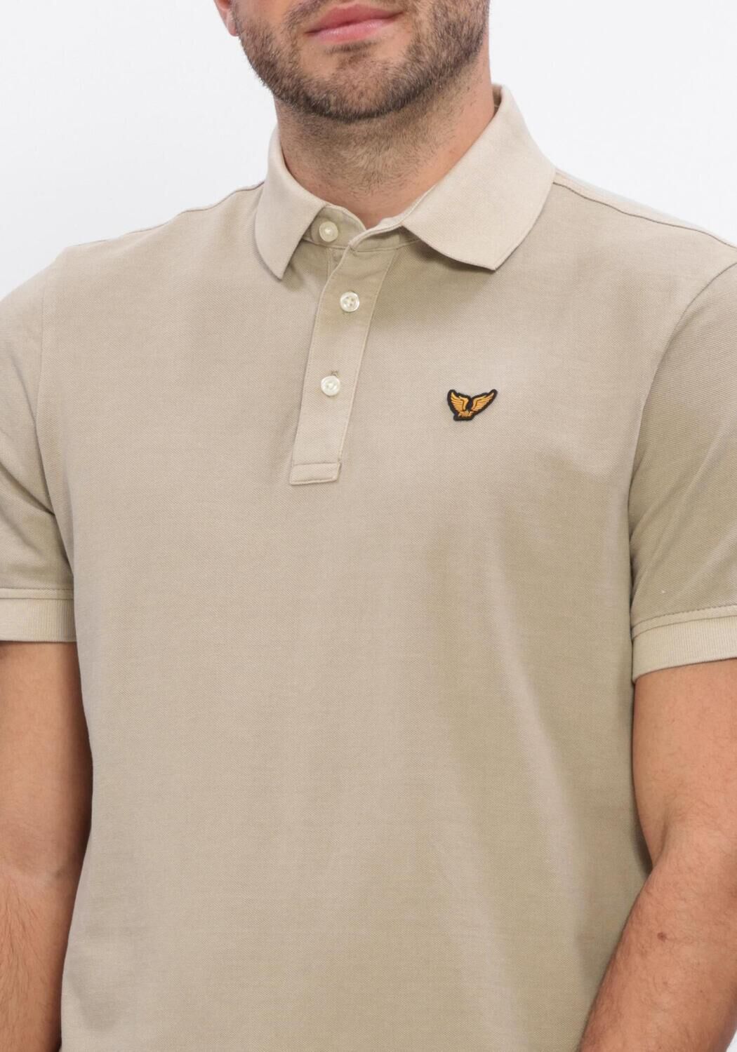 Beige PME LEGEND Polo SHORT SLEEVE POLO PIQUE GARMENT DYED TAILWING - large