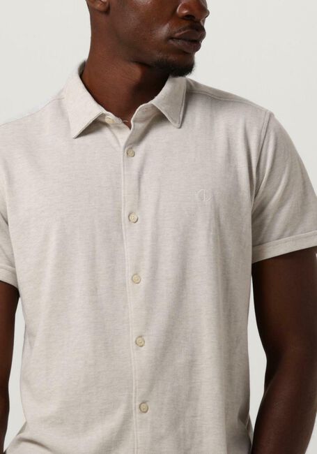 Witte DSTREZZED Casual overhemd KIRK SHIRT MELANGE PIQUE SS - large