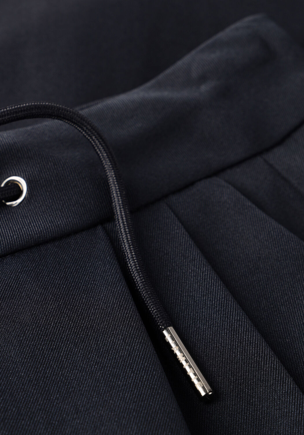 Donkerblauwe HAUTE L'AMITI&Eacute; Joggingbroek MICHELLE TAILOR TIE TALL PANT - large