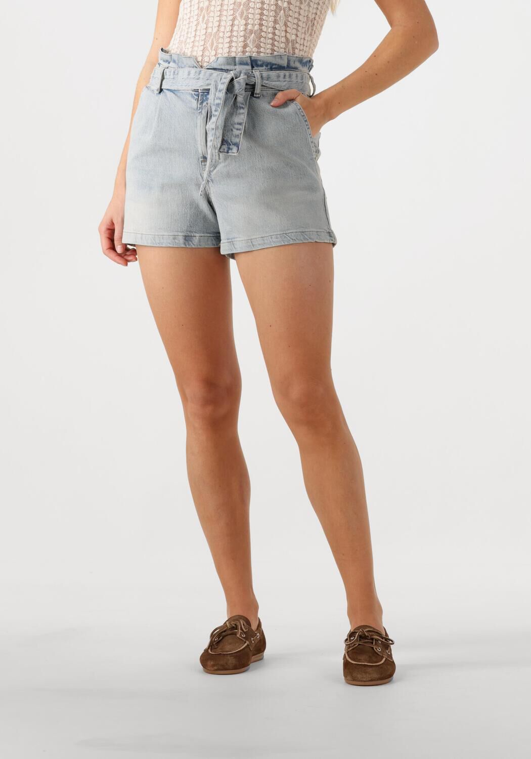 DANTE6 Dames Broeken Slater Denim Shorts Lichtblauw