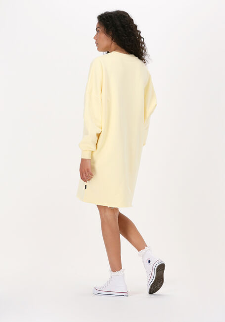 Gele COLOURFUL REBEL Mini jurk CLUB DE SPORT DROPPED SHOULDER SWEAT DRESS - large