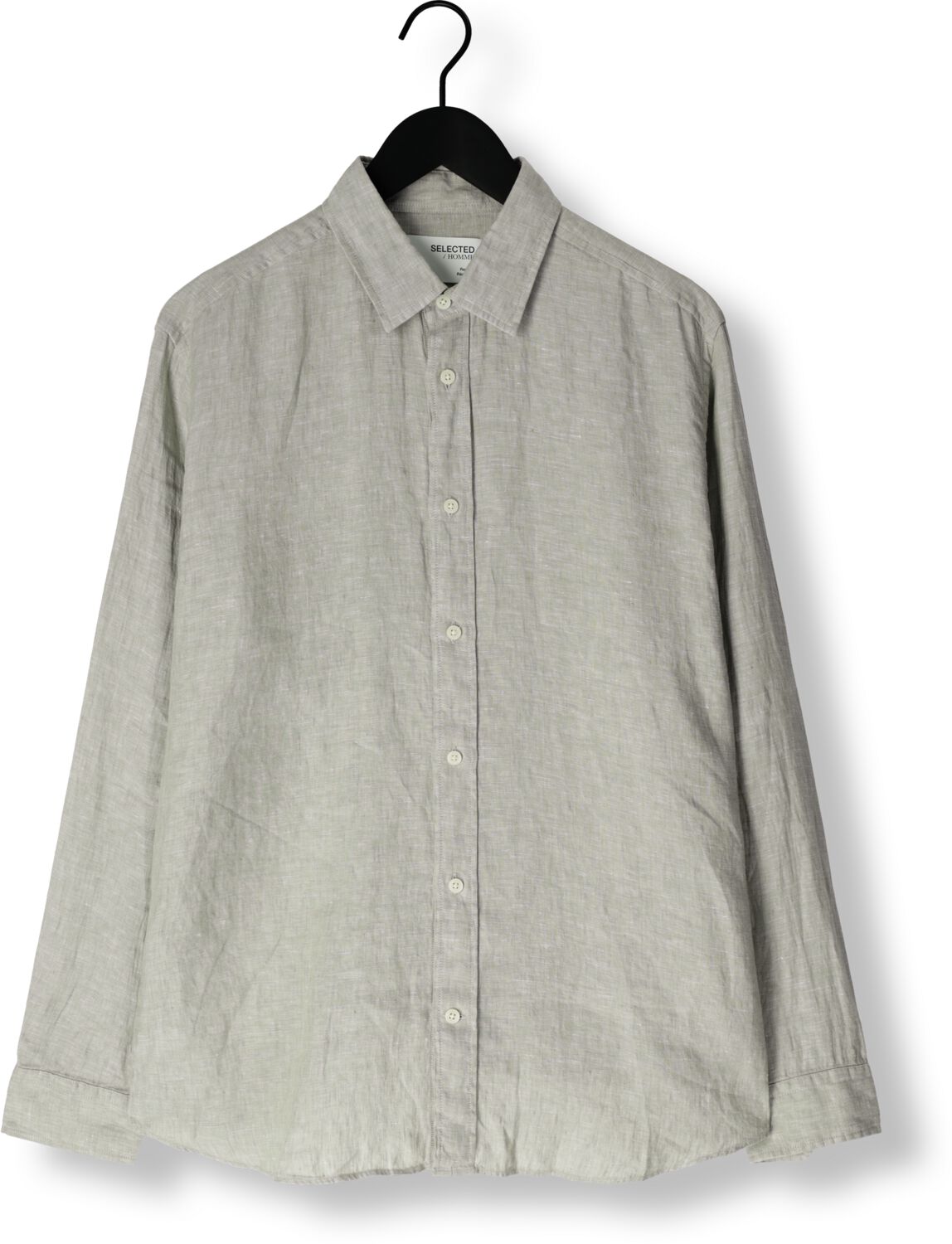 SELECTED HOMME Heren Overhemden Slhregkylian Mix Ls Shirt Groen