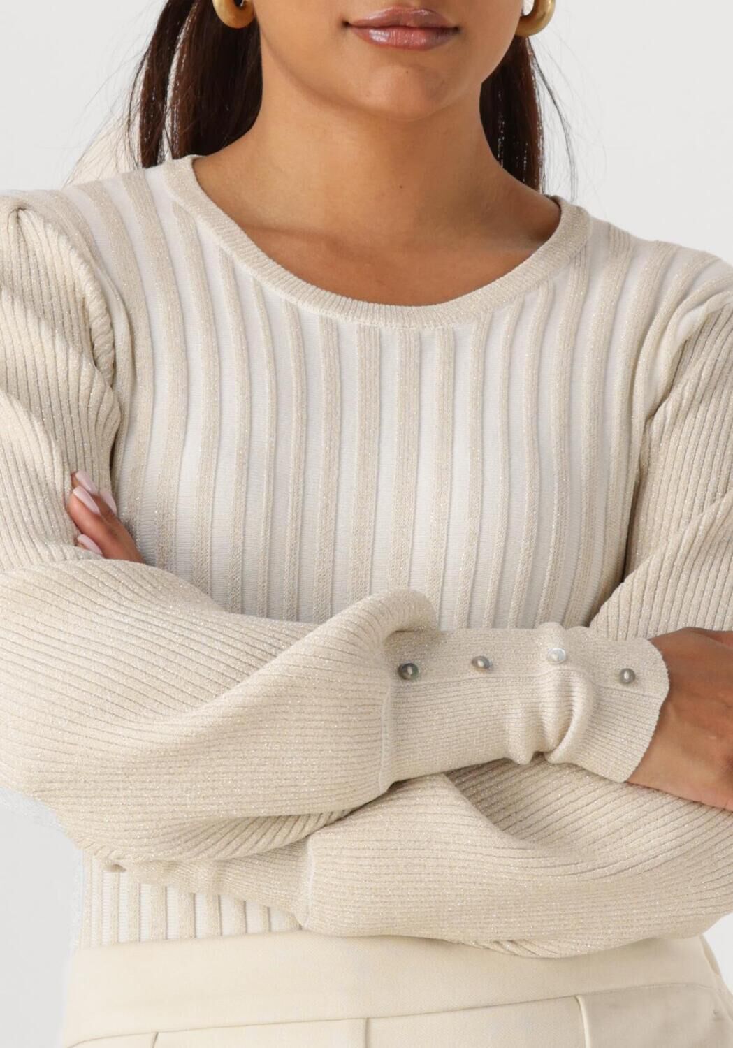 NUKUS Dames Tops & T-shirts Mulberry Pullover Lurex Ecru