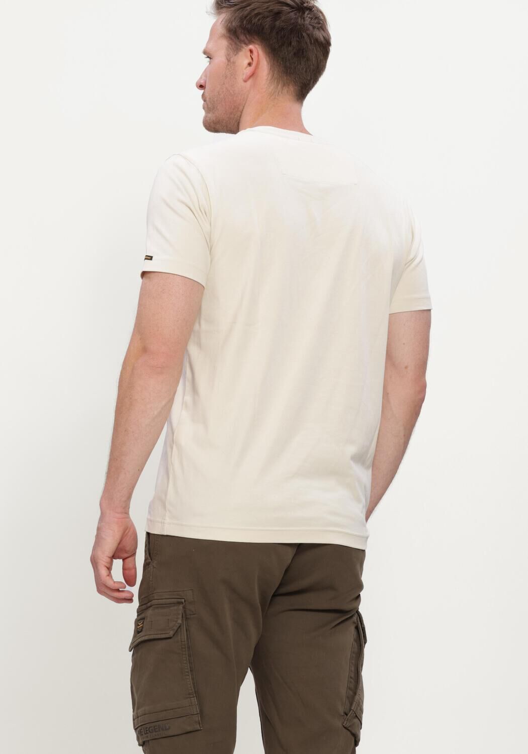 Ecru PME LEGEND T-shirt SHORT SLEEVE R-NECK AMERICAN CLASSIC - large