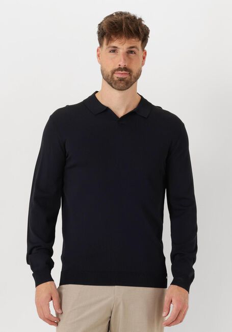 Zwarte GENTILUOMO Trui POLO NO BUTTON LS K2039-260 - large