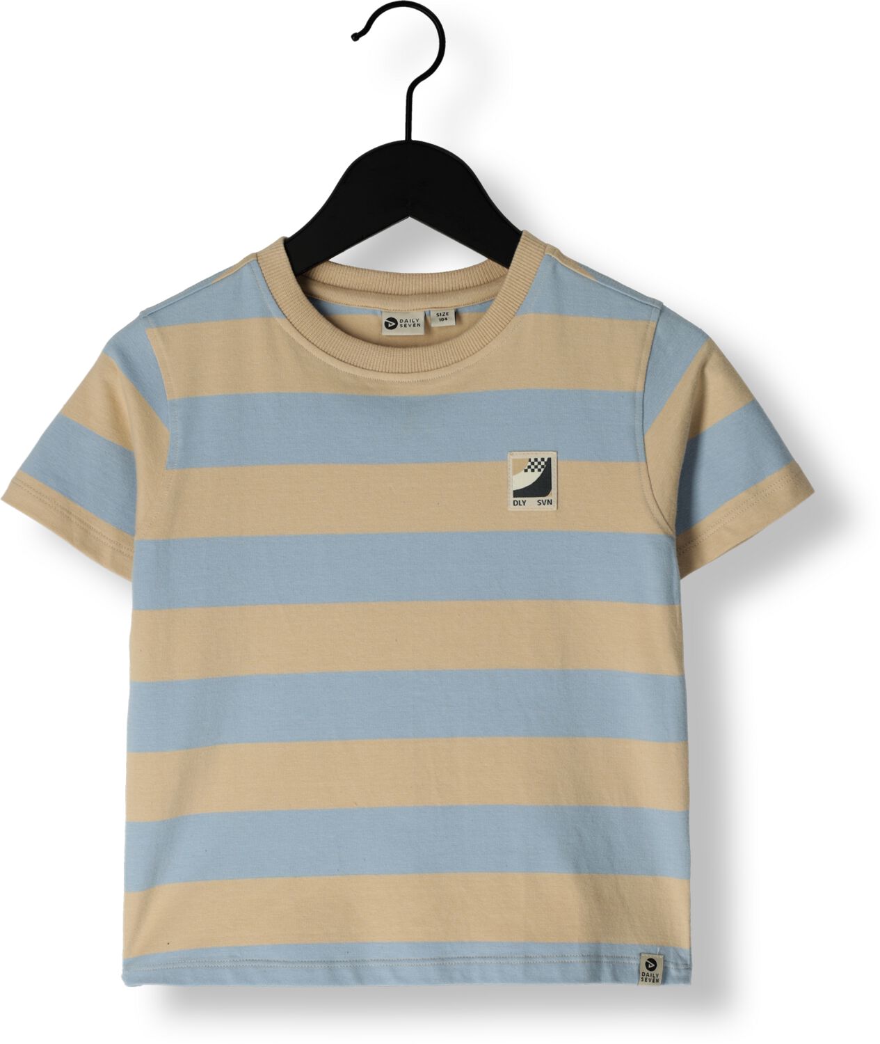 DAILY7 Jongens Polo's & T-shirts T-shirt Big Stripe Lichtblauw