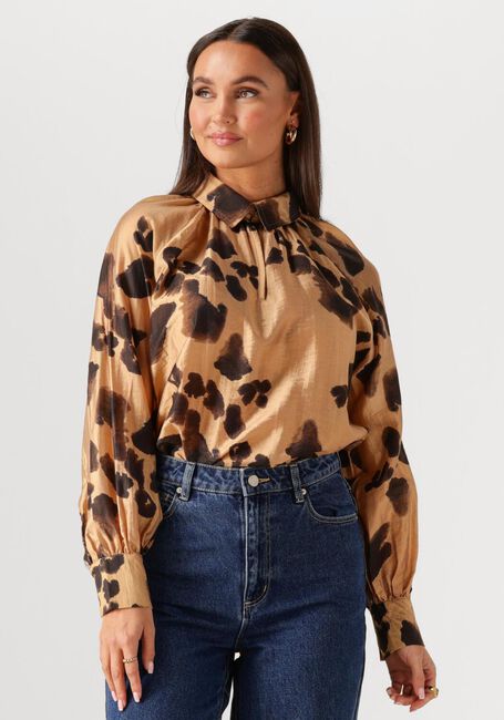 Camel MSCH COPENHAGEN Blouses MSCHNILLA ROMINA TOP AOP - large